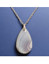 Pendentif Agate du Botswana sur chaîne (s)