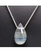 Pendentif Fluorite avec chaîne (s)