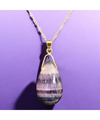 Pendentif Fluorite avec...