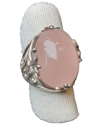 Bague Quartz rose argent 925