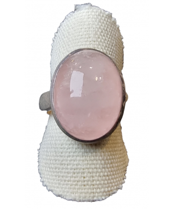 Bague Quartz rose argent 925 Taille 55