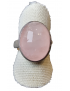 Bague Quartz rose argent 925 Taille 55