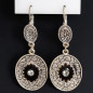 Boucles Email et Swarovski Métal argenté (s)
