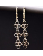 Boucles Spinelle facettée dormeuses Argent 925 (s)