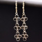Boucles Spinelle facettée dormeuses Argent 925 (s)