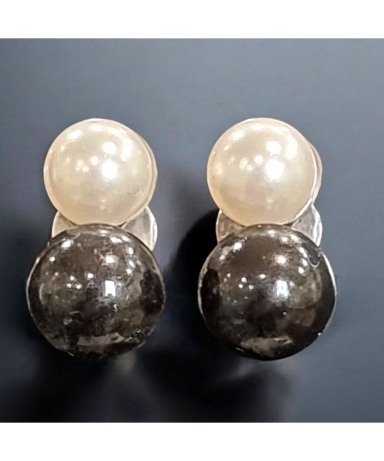 Boucles Perles de Majorque à Clips (s)