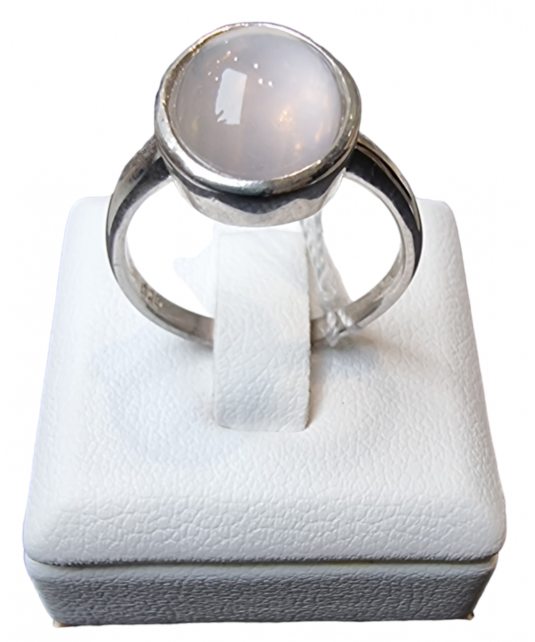 Bague Quartz rose argent 925 Taille 54