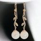 Boucles Pierre de lune boules Argent 925
