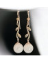 Boucles Pierre de lune boules Argent 925