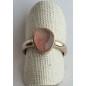 Bague Quartz rose argent 925 Taille 58