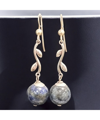 Boucles Lapis-lazuli Boules...