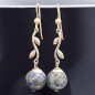 Boucles Lapis-lazuli Boules Argent 925 (s)