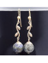 Boucles Lapis-lazuli Boules Argent 925 (s)