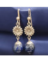 Boucles Lapis-lazuli Boules Argent 925 (s)