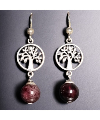 Boucles Grenat Boules Arbre...