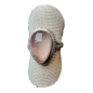 Bague Quartz rose argent 925 Taille 56