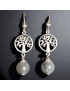 Boucles Labradorite Boules Arbre de vie Argent 925 (s)