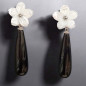 Boucles Onyx et Nacre Argent 925 (s)
