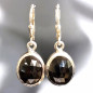 Boucles Onyx Facettée Argent 925 (s)