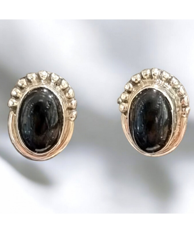 Boucles Onyx Argent 925 (s)