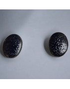 Boucles Email noir Fantaisie "Clou" (s)