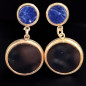 Boucles Onyx et Lapis-lazuli Plaquées or (s)