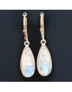 Boucles Pierre de lune Gouttes Argent 925 (s)