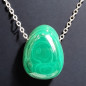 Pendentif Malachite avec chaîne inox (s)
