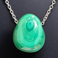 Pendentif Malachite avec chaîne inox (s)