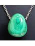Pendentif Malachite avec chaîne inox (s)