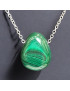 Pendentif Malachite avec chaîne inox (s)