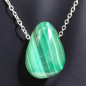 Pendentif Malachite avec chaîne inox (s)