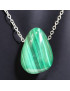 Pendentif Malachite avec chaîne inox (s)