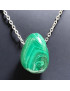 Pendentif Malachite avec chaîne inox (s)