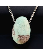 Pendentif Amazonite avec Chaîne inox (s)