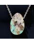 Pendentif Amazonite avec Chaîne inox (s)
