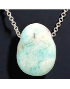 Pendentif Amazonite avec Chaîne inox (s)