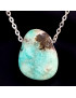 Pendentif Amazonite avec Chaîne inox (s)