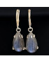 Boucles Labradorite gouttes Argent 925 (s)