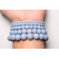 Bracelet Angélite  A+ Pierres rondes (s)