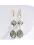 Boucles Labradorite Gouttes et Triangles Argent 925 (s)