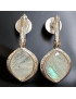 Boucles Labradorite Ovales Argent 925 (s)