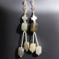 Boucles Labradorite roulées Métal argenté (s)