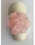 Bague Quartz rose argent 925 Taille 52