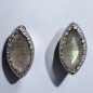 Boucles Labradorite "navette" Argent 925 (s)