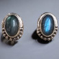 Boucles Labradorite Ovales Argent 925 (s)