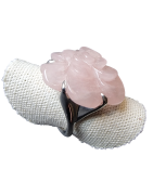 Bague Quartz rose argent 925 Taille 52