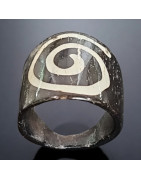 Bague Bois de Coco Ethnique Spirale (s)