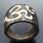 Bague Bois de Coco Ethnique Symbole Om (s)