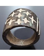 Bague Bois de Coco Ethnique Etoiles (s)